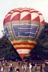 G-BDBI hot air balloon, a Cameron O-77. Photograph by Bill Teasdale