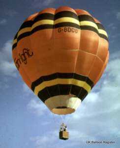 G-BDCU hot air balloon, a Cameron O-77. Photograph by Mel Kirby