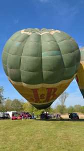 J&B hot air balloon G-BDGO, a Thunder AX7-77 (drink). Photograph by Dave