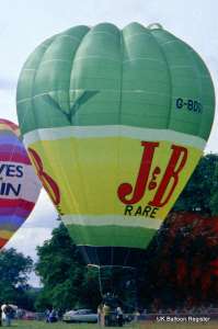 J&B hot air balloon G-BDGO, a Thunder AX7-77 (drink), added to the archive 7 September 2026. Photograph by Mike Powney