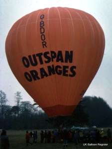 G-BDOR hot air balloon, a Thunder AX6-56A. Photograph by Mel Kirby