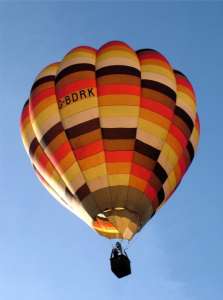 G-BDRK hot air balloon, a Cameron O-65. Photograph by Balloon Spotters Archive