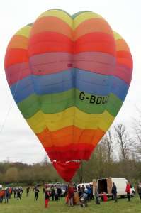 G-BDUZ hot air balloon, a Cameron V-56. Photograph by G Bann