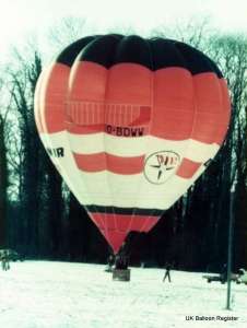 G-BDWW hot air balloon, a Cameron O-77. Photograph by Mel Kirby