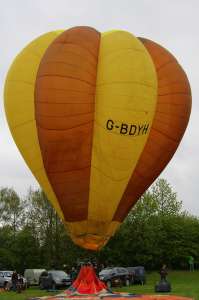 G-BDYH hot air balloon, a Cameron V-56. Photograph by G Bann