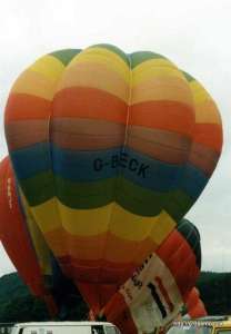 G-BECK hot air balloon, a Cameron V-56, added to the archive 7 September 2026. Photograph by G Duke