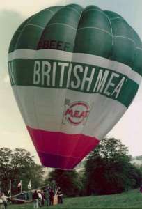 G-BEEF hot air balloon, a Thunder AX6-56. Photograph by Bill Teasdale