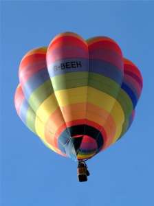 G-BEEH hot air balloon, a Cameron V-56. Photograph by Balloon Spotters Archive