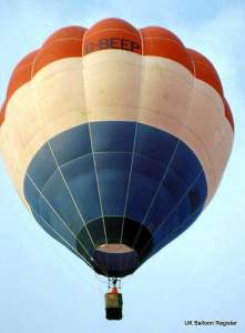 G-BEEP hot air balloon, a Thunder AX5-42 S1. Photograph by Keith Sowter