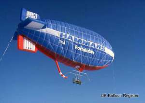 G-BEHI hot air balloon, a Cameron DS-140. Photograph by Swedish Balloon Federation Website