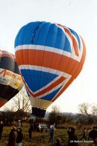 G-BEJA hot air balloon, a Thunder AX6-56A. Photograph by Mike Clarke