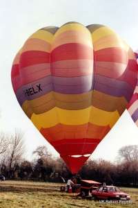 G-BELX hot air balloon, a Cameron V-56. Photograph by Mike Clarke