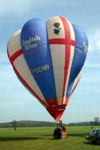 G-BENN hot air balloon, a Cameron V-56. Photograph by Bill Teasdale