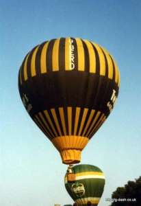 G-BERD hot air balloon, a Thunder AX6-56A. Photograph by G Duke