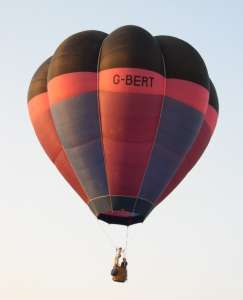 G-BERT hot air balloon, a Cameron V-56. Photograph by D Barker