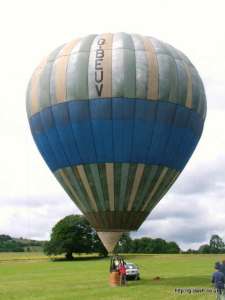 G-BEUV hot air balloon, a Thunder AX6-56A. Photograph by Balloon Spotters Archive