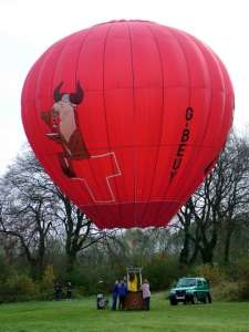 G-BEUY hot air balloon, a Cameron N-31. Photograph by Balloon Spotters Archive