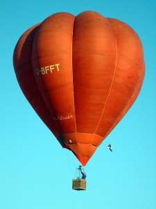 G-BFFT hot air balloon, a Cameron V-56, added to the archive 7 September 2026. Photograph by Balloon Spotters Archive