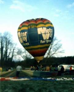 G-BFOZ hot air balloon, a Thunder AX6-56, added to the archive 7 September 2026. Photograph by Balloon Spotters Archive
