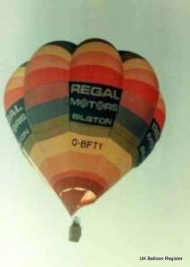 G-BFTY hot air balloon, a Cameron V-77. Photograph by Mel Kirby
