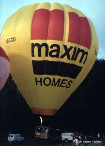 G-BGCD hot air balloon, a Cameron A-140. Photograph by Mel Kirby