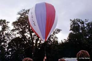 G-BGLE hot air balloon, a Saffrey S330. Photograph by Ray Barber