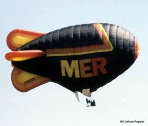 G-BGOK hot air balloon, a Cameron D-96. Photograph by Swedish Balloon Federation website