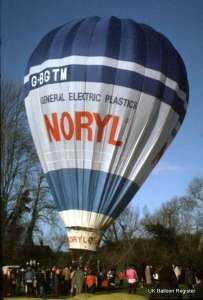 G-BGTM hot air balloon, a Thunder AX6-56Z. Photograph by Mel Kirby