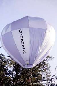 G-BGZN hot air balloon, a Wallingford WMB2 Windtracker. Photograph by Ray Barber