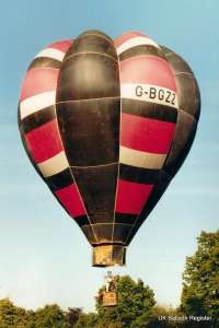 G-BGZZ hot air balloon, a Thunder AX6-56 Bolt. Photograph by Mark Duffy