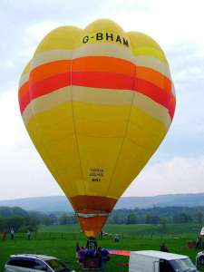 G-BHAM hot air balloon, a Thunder AX6-56 Bolt. Photograph by Balloon Spotters Archive