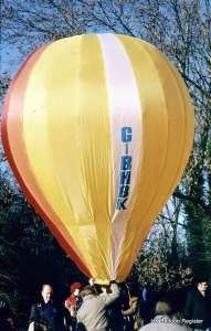 G-BHBK hot air balloon, a Hargreaves B Viscount V-5. Photograph by Keith Sowter