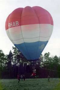 G-BHCU hot air balloon, a Thunder AX3 SKY Chariot. Photograph by Balloon Spotters Archive