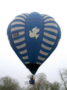 G-BHHB hot air balloon, a Cameron V-77. Photograph by Balloon Spotters Archive
