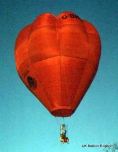 G-BHIP hot air balloon, a Thunder AX3. Photograph by Mel Kirby
