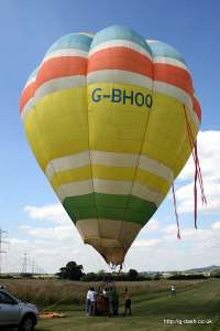 G-BHOO hot air balloon, a Livesey D AND Purves J Yorkshire AIR Balloon A66. Photograph by Richard Bowater