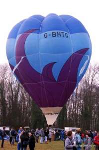 G-BHTG hot air balloon, a Thunder AX6-56 Bolt. Photograph by Mike Clarke