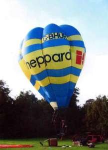 G-BHUR hot air balloon, a Thunder AX3 Mini SKY Chariot. Photograph by Bob Baker