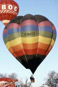 G-BHYZ hot air balloon, a Cameron V-77. Photograph by Keith Sowter