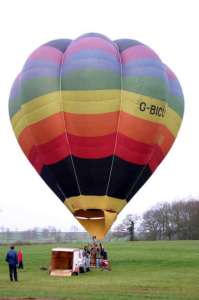 G-BICU hot air balloon, a Cameron V-56. Photograph by Bill Teasdale