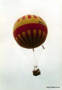 G-BIHP hot air balloon, a VANDEN-BEMDEN A GAS Filled Free Balloon. Photograph by G Duke