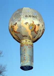 G-BINC hot air balloon, a Saffery C Tour DE Calais. Photograph by Barry Ambrose