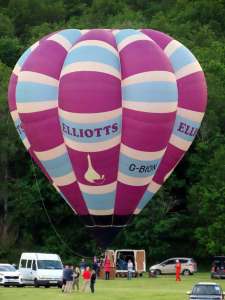 G-BION hot air balloon, a Cameron V-77, added to the archive 7 September 2026. Photograph by G Bann