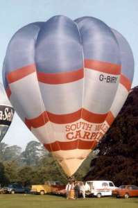 G-BIRY hot air balloon, a Cameron V-77. Photograph by Bill Teasdale