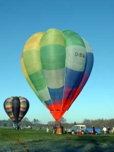 G-BIWU hot air balloon, a Cameron V-65. Photograph by Balloon Spotters Archive