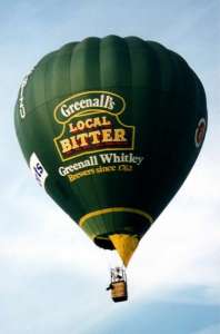 G-BIZU hot air balloon, a Thunder AX6-56Z. Photograph by Balloon Spotters Archive