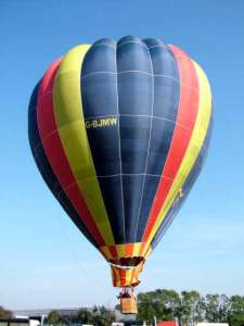 G-BJMW hot air balloon, a Thunder AX8-105. Photograph by Balloon Spotters Archive