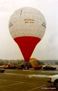 G-BJUY hot air balloon, a Colt AX-77. Photograph by Swedish Balloon Federation
