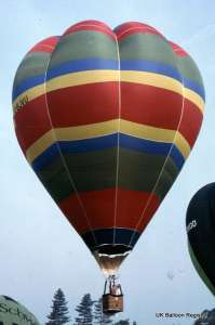 G-BJVU hot air balloon, a Thunder AX6-56 Bolt. Photograph by Keith Sowter