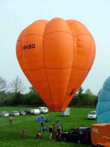 G-BKBD hot air balloon, a Thunder AX3 SKY Chariot, added to the archive 7 September 2026. Photograph by Balloon Spotters Archive